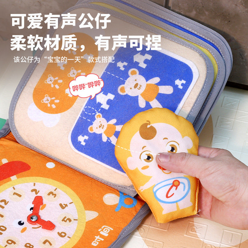 Children's Cloth Book Early Education Baby Tear Can't Bite Three-dimensional Velcro Hand Tear Book Baby Cognitive Educational Toy - image 2