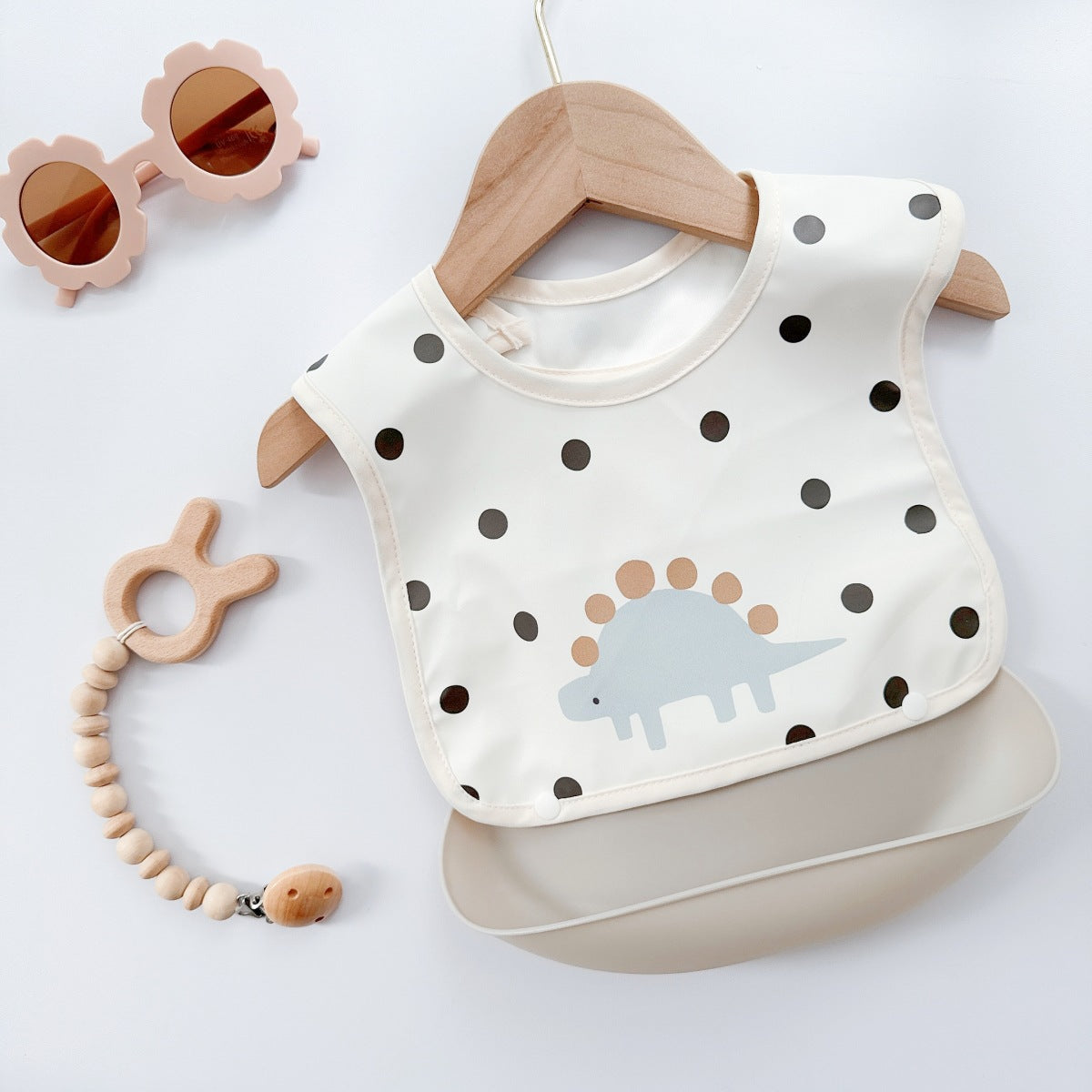 New Children's Silicone Bib Baby Meal Bag Baby Food Supplementary Food Bag Waterproof Anti-dirty Artifact PU Soft Bib - image 3