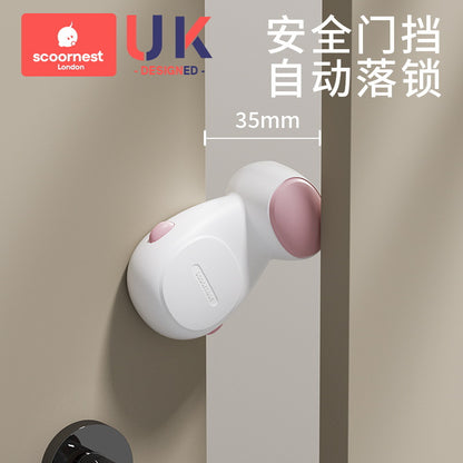 Anti-pinch hand door barrier automatic door blocking artifact children's anti-closing door clamp baby safety door card anti-collision door room door crack - image 2