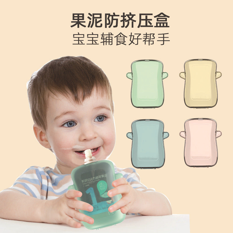 Cross-Border Hot Selling Infant Anti-Extrusion Puree Box Suction Bag Can Assist Complementary Food Baby Feeding Artifact Does Not Stick to Your Hands - image 1