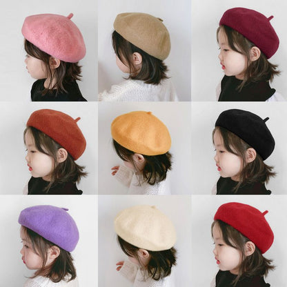 Children's Beret Spring & Fall Girls Octagonal Hat Pumpkin Hat Winter Baby Painter Hat Trendy Little Girl Kids - image 2