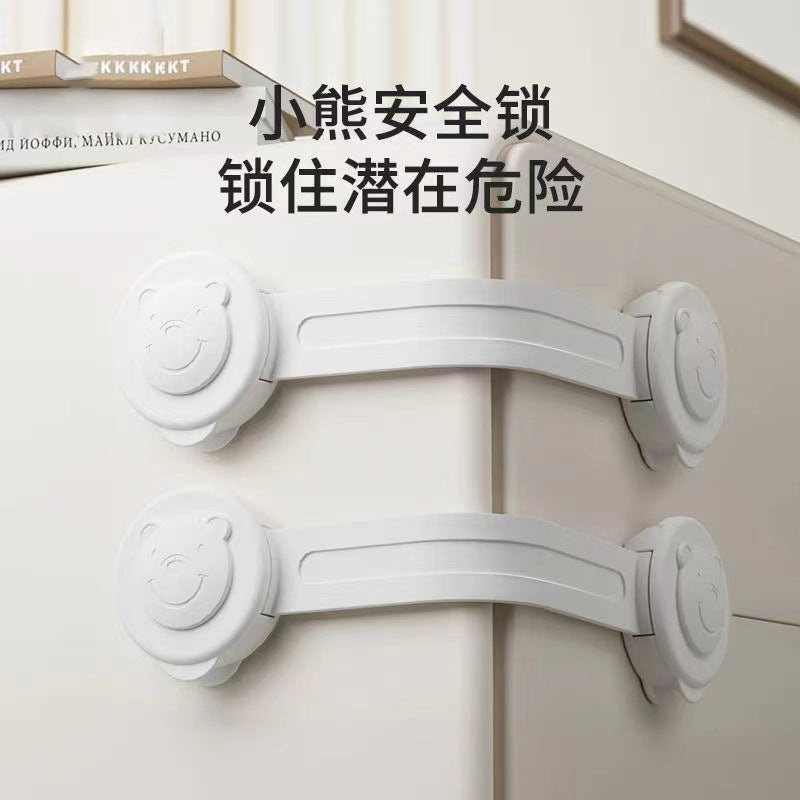 Child safety lock protective drawer lock baby anti-pinch multi-functional baby anti-opening refrigerator cabinet door lock - image 1