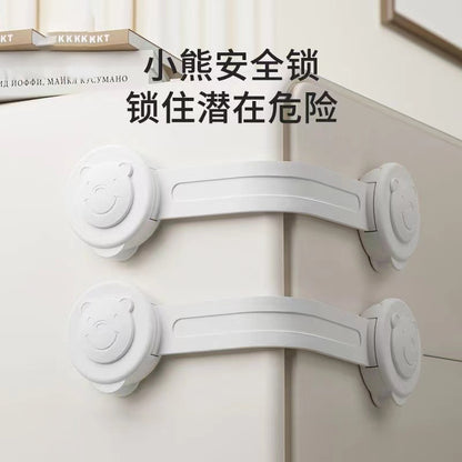 Child safety lock protective drawer lock baby anti-pinch multi-functional baby anti-opening refrigerator cabinet door lock - image 1