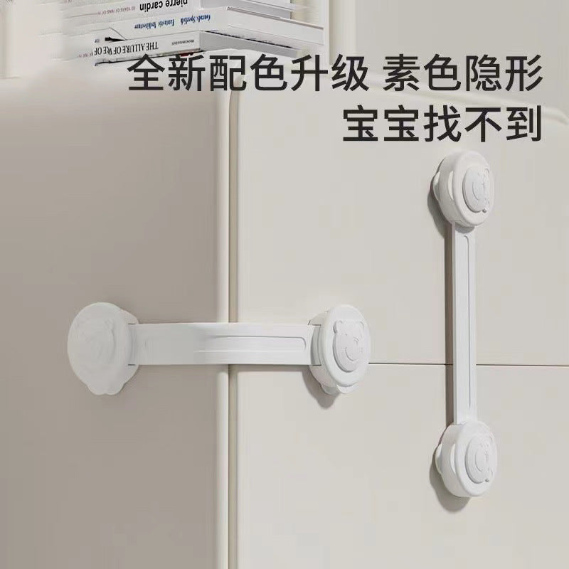 Child safety lock protective drawer lock baby anti-pinch multi-functional baby anti-opening refrigerator cabinet door lock - image 2