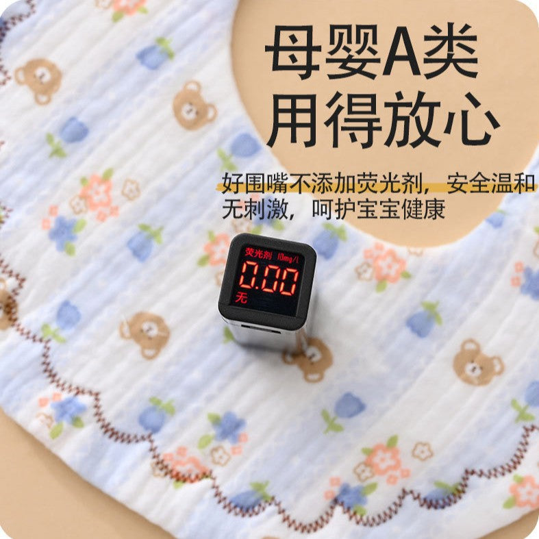Pure Cotton Baby Bibs, Class a Cotton Gauze Kidsren's Bibs, Soft Six-Layer Gauze Newborn Saliva Towels - image 2