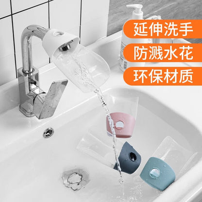 Faucet Mouth Extender Baby Kidsren's Hand Washing Auxiliary Extender Cartoon Extended Anti-Splash Head Water Diversion Device - image 1