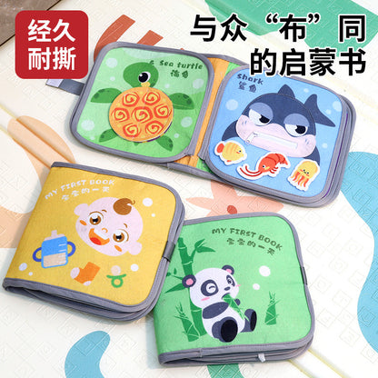 Children's Cloth Book Early Education Baby Tear Can't Bite Three-dimensional Velcro Hand Tear Book Baby Cognitive Educational Toy - image 2