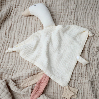 Ins Baby Gauze Anthem Cartoon Big Goose Baby Sleeping Doll Handkerchief Towel Teeth Gum Storage - image 3
