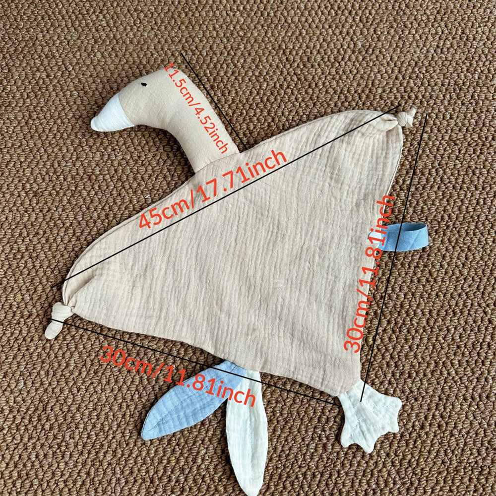 Ins Baby Gauze Anthem Cartoon Big Goose Baby Sleeping Doll Handkerchief Towel Teeth Gum Storage - image 4