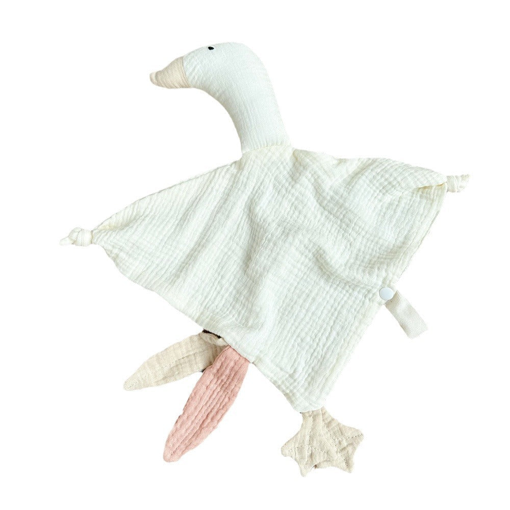 Ins Baby Gauze Anthem Cartoon Big Goose Baby Sleeping Doll Handkerchief Towel Teeth Gum Storage - image 5