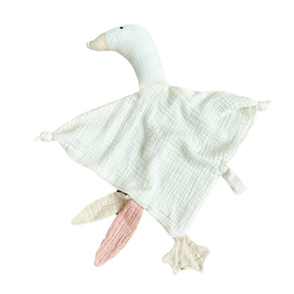 Ins Baby Gauze Anthem Cartoon Big Goose Baby Sleeping Doll Handkerchief Towel Teeth Gum Storage - image 5
