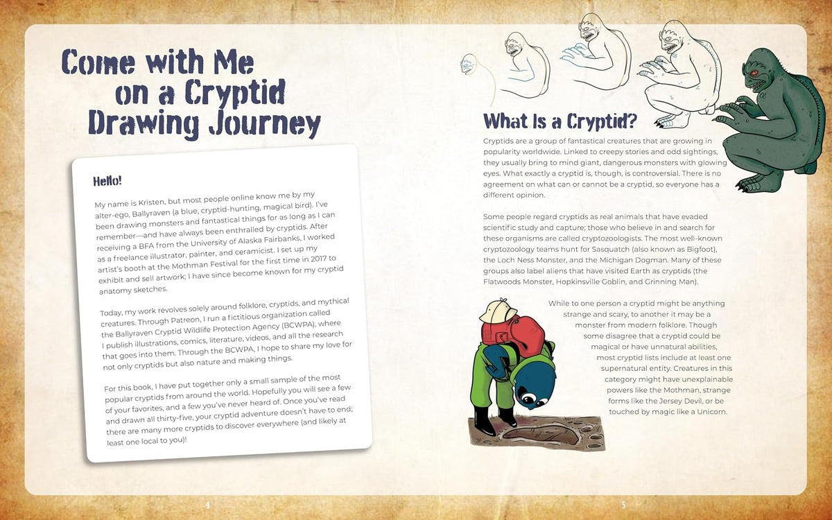 Cryptid Creatures Drawing Book