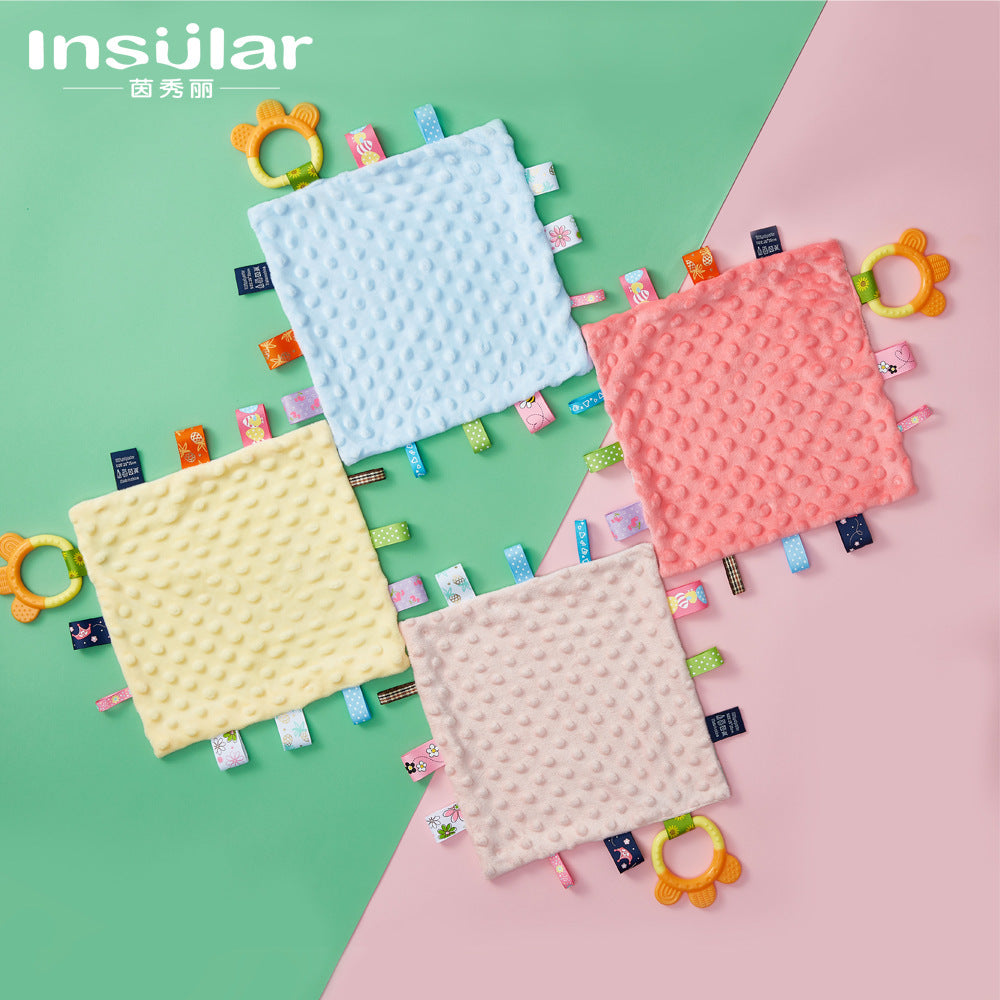 Baby Beanie Label Ambulatory Towel Handkerchief Cotton Baby Beanie Handkerchief Tooth Glue Grinding Stick Soothing Towel - image 2