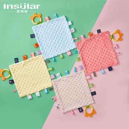 Baby Beanie Label Ambulatory Towel Handkerchief Cotton Baby Beanie Handkerchief Tooth Glue Grinding Stick Soothing Towel - image 2