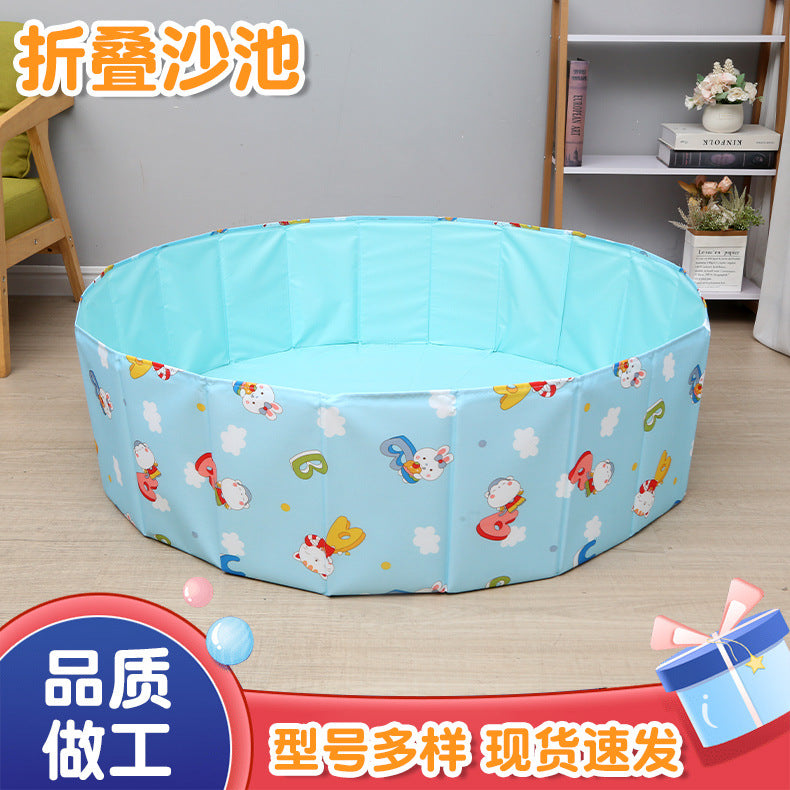 Folding sand pool baby ocean ball pool indoor baby color baby fence folding children play fence wholesale - image 1