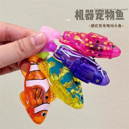 Electric Swimming Fish Pet Fish Simulation Light-Sensing Clownfish Bathing and Water-Playing Toys Wholesale Children's Toys - image 1