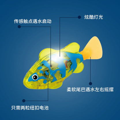 Electric Swimming Fish Pet Fish Simulation Light-Sensing Clownfish Bathing and Water-Playing Toys Wholesale Children's Toys - image 3