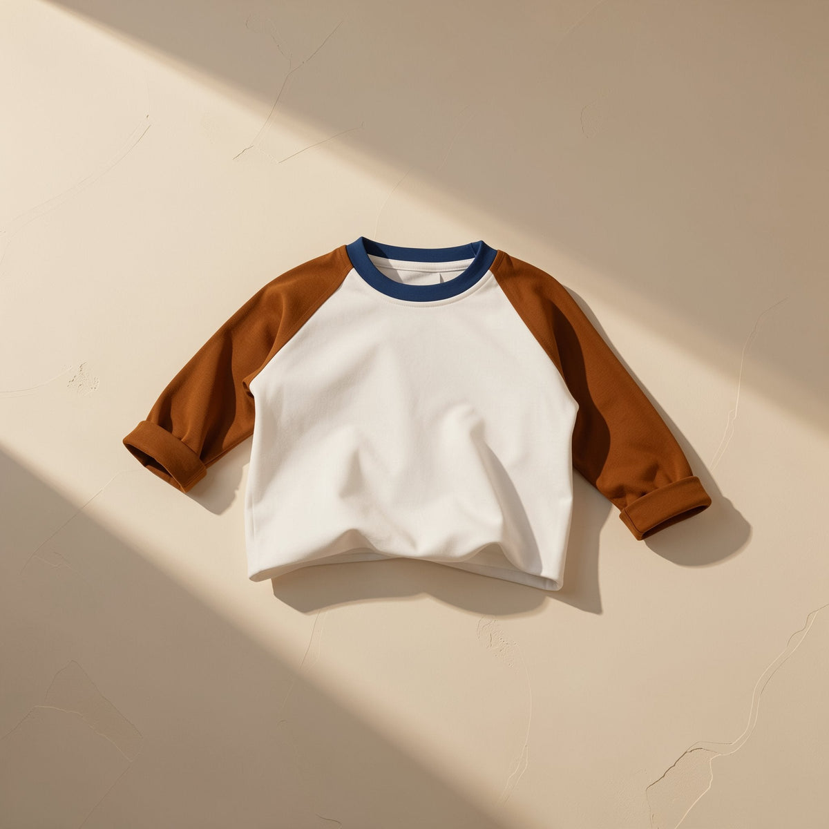 Children’s cotton long-sleeve T-shirt with round neck and cartoon panda print - view 2