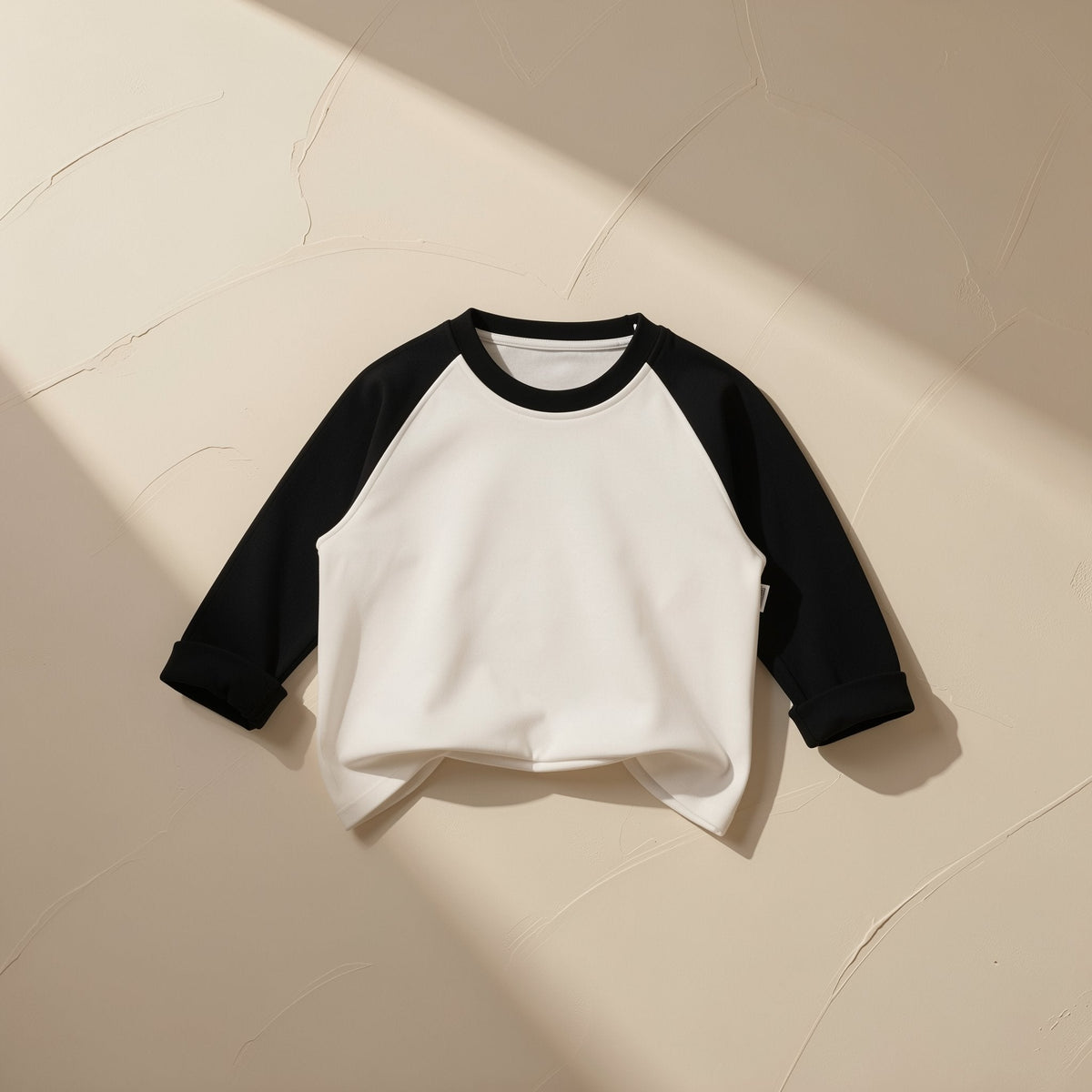 Children’s cotton long-sleeve T-shirt with round neck and cartoon panda print - view 3