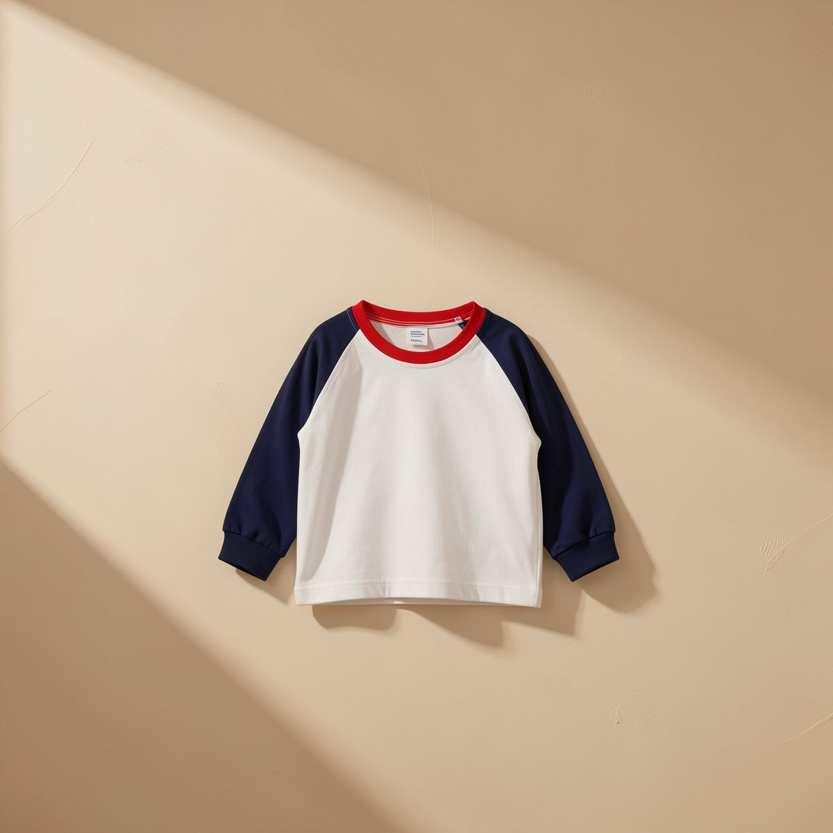Children’s cotton long-sleeve T-shirt with round neck and cartoon panda print - view 4