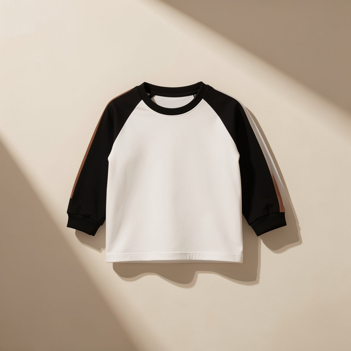 Children’s cotton long-sleeve T-shirt with round neck and cartoon panda print - view 5