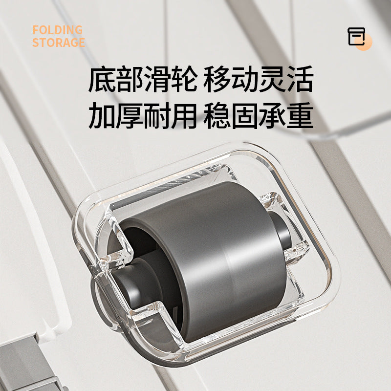 Large-Capacity Transparent Storage Box Plastic Household Daily-Use Wheeled Storage Box Dormitory Clothes and Toy Storage Box - image 4