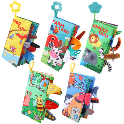 Source manufacturers 0-3 year old baby tail cloth book with tooth glue can bite tear baby cloth book early education toys - image 1
