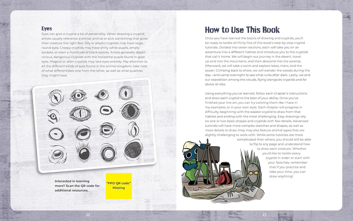Cryptid Creatures Drawing Book