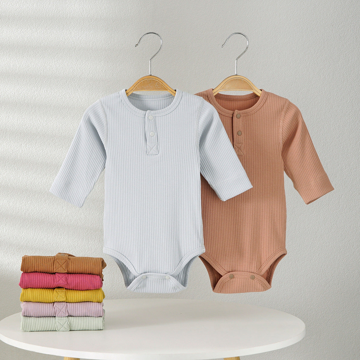 Baby Wrap Fart Clothes Long Sleeve Spring and Autumn Newborn Baby Clothes Newborn Baby Triangle Harper Pajamas Climbing Clothes - image 1