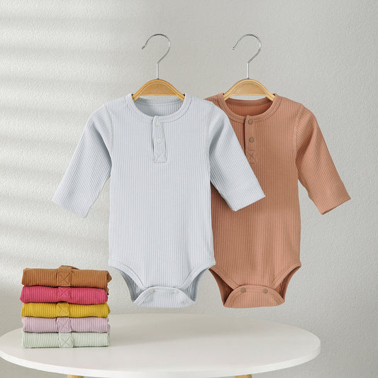 Baby Wrap Fart Clothes Long Sleeve Spring and Autumn Newborn Baby Clothes Newborn Baby Triangle Harper Pajamas Climbing Clothes - image 1