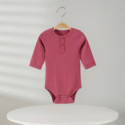 Baby Wrap Fart Clothes Long Sleeve Spring and Autumn Newborn Baby Clothes Newborn Baby Triangle Harper Pajamas Climbing Clothes - image 3