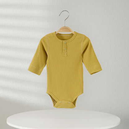 Baby Wrap Fart Clothes Long Sleeve Spring and Autumn Newborn Baby Clothes Newborn Baby Triangle Harper Pajamas Climbing Clothes - image 4