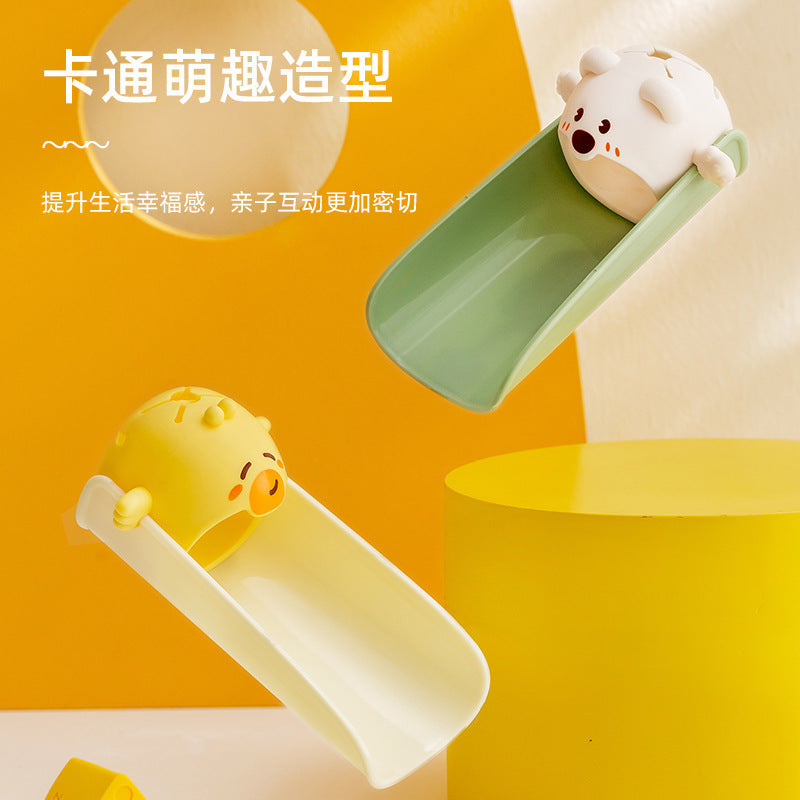 Faucet extender baby hand washing cute cartoon silicone lengthening extension children splash proof artifact wholesale - image 2