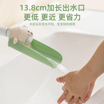 Faucet extender baby hand washing cute cartoon silicone lengthening extension children splash proof artifact wholesale - image 3
