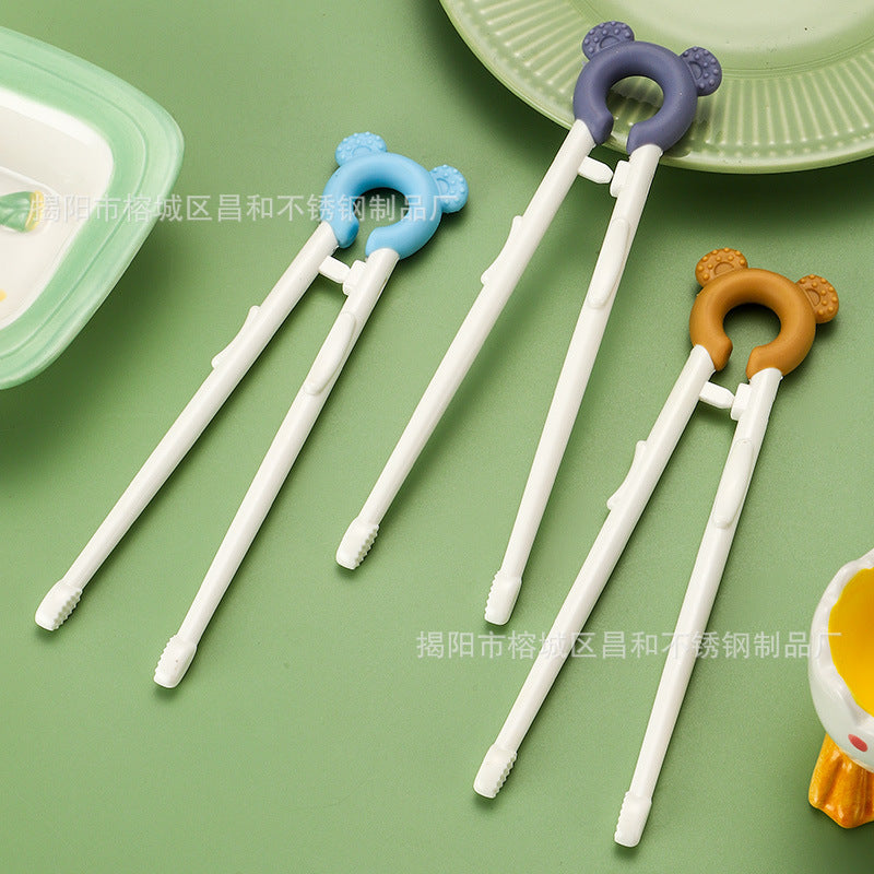 Children's Learning Chopsticks Rebound Practice Chopsticks Household Children's Chopsticks Cartoon Chopsticks Cute Baby Chopsticks One-piece Chopsticks Eating C - image 3