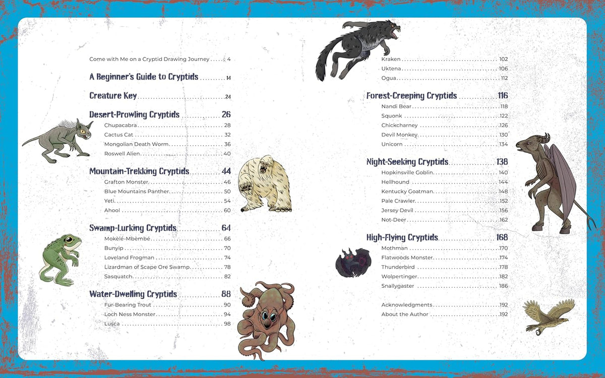 Cryptid Creatures Drawing Book