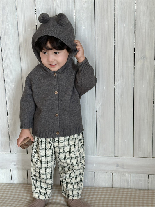 Children's Hooded Sweater Jacket Spring and Autumn Clothing 2026 Autumn Outfit Baby Korean Style Children's Clothing Boys' Casual Pants Set - image 1