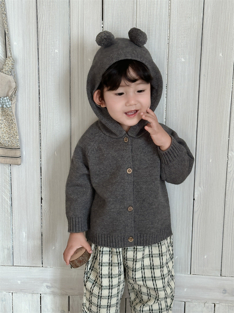 Children's Hooded Sweater Jacket Spring and Autumn Clothing 2026 Autumn Outfit Baby Korean Style Children's Clothing Boys' Casual Pants Set - image 3
