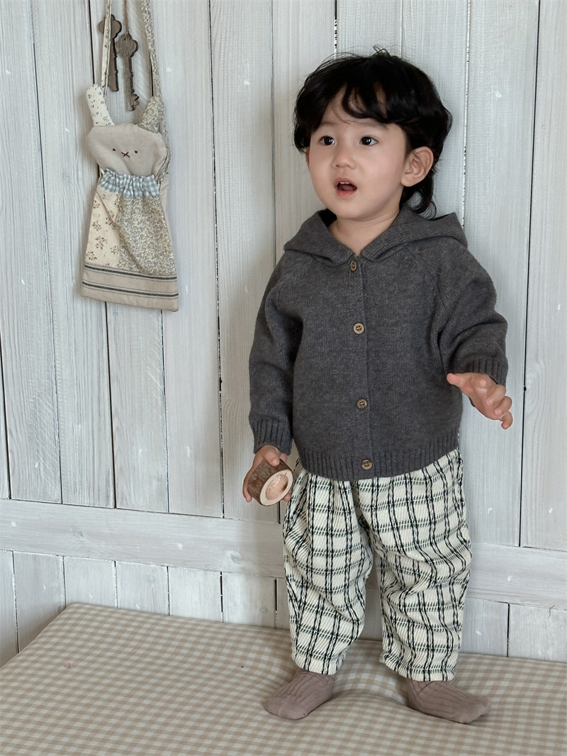 Children's Hooded Sweater Jacket Spring and Autumn Clothing 2026 Autumn Outfit Baby Korean Style Children's Clothing Boys' Casual Pants Set - image 5