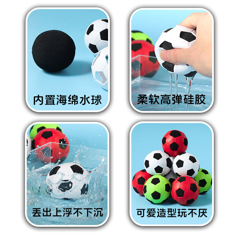Children's water play football water polo fast absorbent sponge silicone water polo reuse summer water fight toy - image 4
