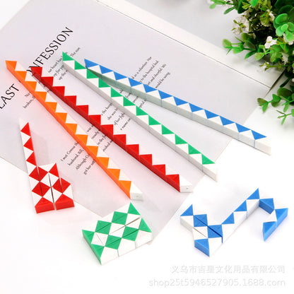 24-Segment Variety Magic Ruler Children's Educational Stress Relief Toy Variety Folding Intellectual Rubik's Cube Carpet Night Market Small Toy - image 1