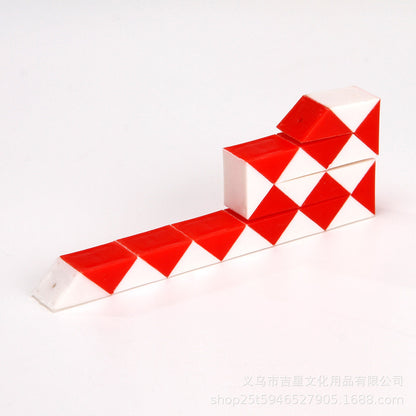 24-Segment Variety Magic Ruler Children's Educational Stress Relief Toy Variety Folding Intellectual Rubik's Cube Carpet Night Market Small Toy - image 3