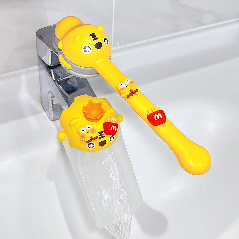 Children's faucet extender extended mouth cute cartoon silicone extension switch baby hand washing splash proof artifact - image 1