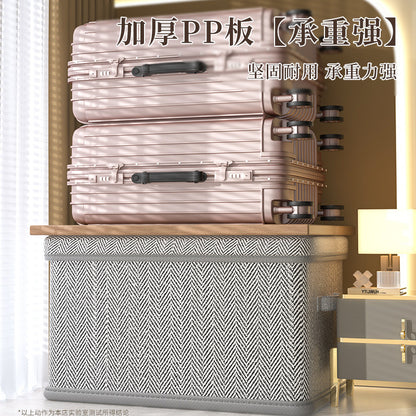 Clothes Storage Box Household Large Capacity Wardrobe Snack Toy Layered Finishing Artifact with Lid Folding Storage Box Basket - image 3