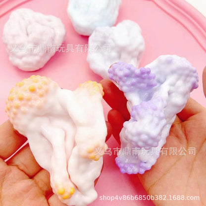 Little Red Book Same Milky White Ultra-thin Milk Flavor Pearl Ice Skin Hand-made Ball Kneading Music Decompression Toy Noisy Ball - image 2