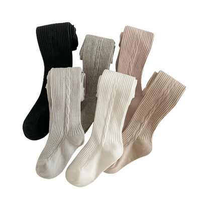 Korean style girls pantyhose children's leggings baby one-piece socks girls side twist light plate spring and autumn - image 5