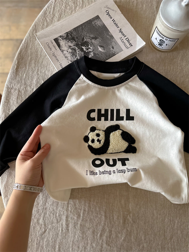 Wholesale Pure Cotton Children's T-Shirts Cartoon Long-Sleeved Autumn Boys' Round-Neck Tops Girls' Autumn Clothes Baby Spring and Autumn Children's Clothing - image 5