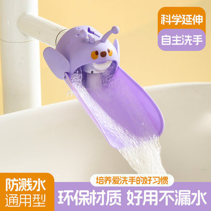 Children's Faucet Extender Cute Cartoon Baby Hand Washing Extension Water Diverter Universal Extender Splash-proof Artifact - image 1