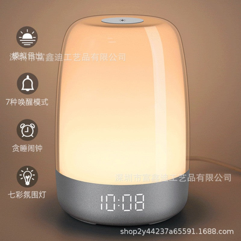 Explosive simulation sunrise sunset wake-up lamp LED electronic alarm clock lamp baby sleeping lamp bedside atmosphere night light - image 2