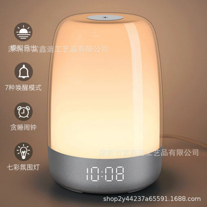 Explosive simulation sunrise sunset wake-up lamp LED electronic alarm clock lamp baby sleeping lamp bedside atmosphere night light - image 2